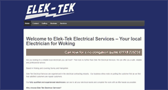 Desktop Screenshot of elek-tek.co.uk
